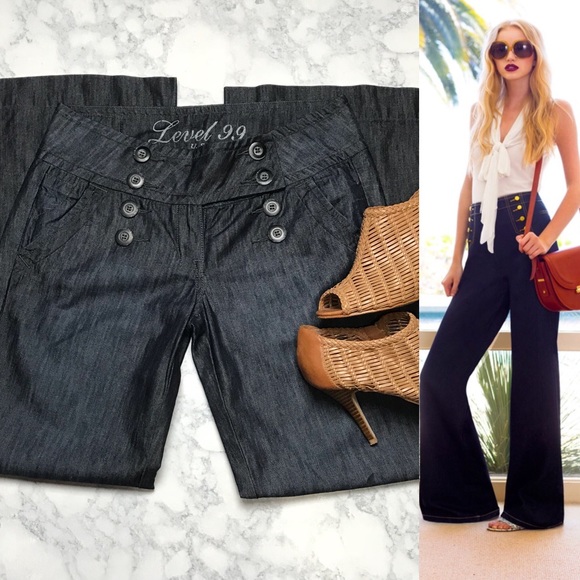 Anthropologie Pants - Level 99 Sailor Wide Leg Jeans Pants